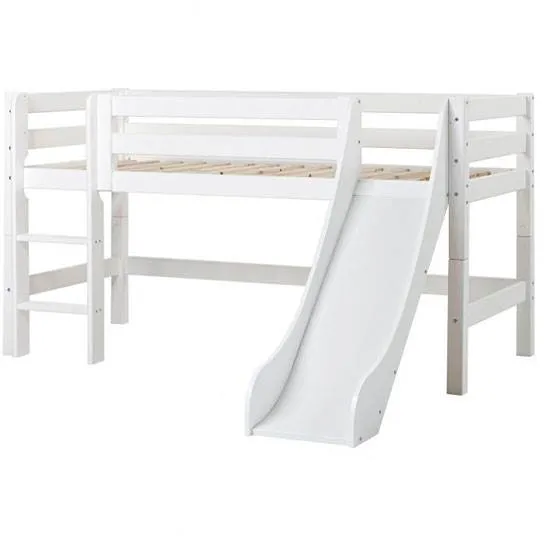 Hoppekids ECO Luxury letto a mezza altezza con scivolo e scala - 120x1200