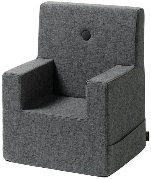 Sedia per bambini XL - grigio scuro/grigio nero bottone