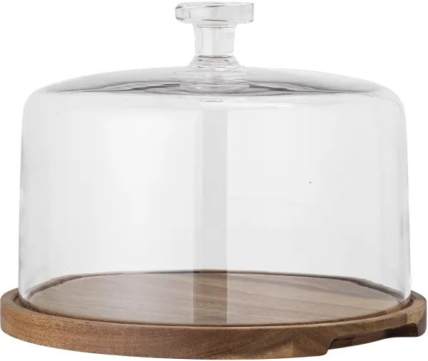Nici, Alzata per torte con coperchio, Legno di acacia