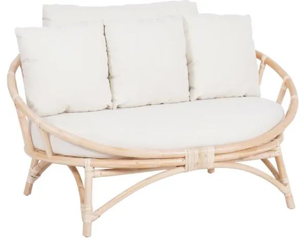 Divano lounge Muscat per 2 persone bianco 127x102x70cm