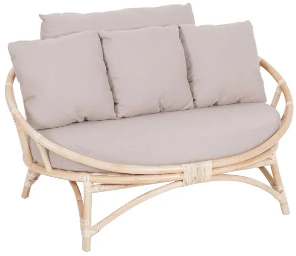 Set lounge Muscat 2 persone grigio 127x102x70cm