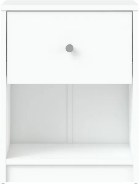 TVILUM May Comodino - legno bianco, con 1 cassetto e 1 scomparto