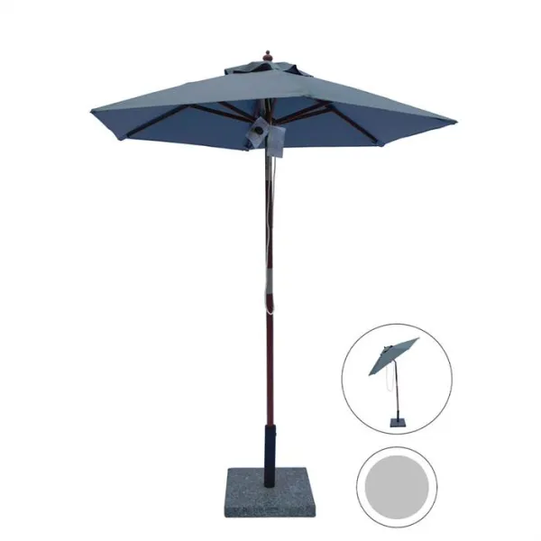 Ombrellone Venezia - 1,8 metri - grigio