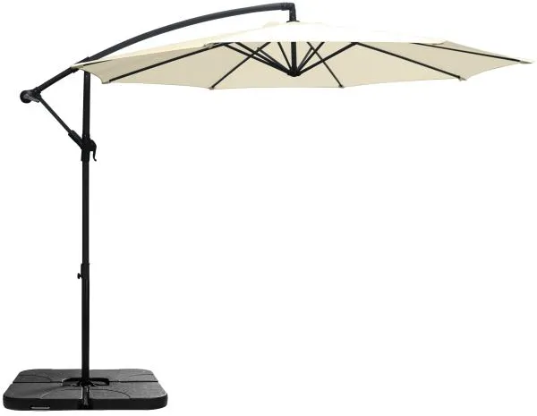 Ombrellone sospeso beige 3m