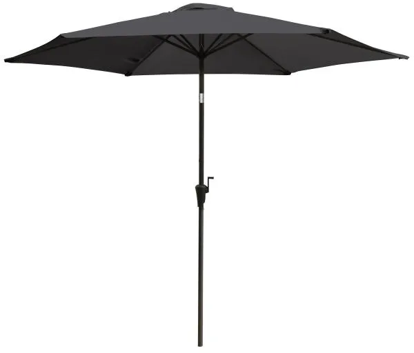 Ombrellone con manovella e inclinazione grigio scuro 300 cm