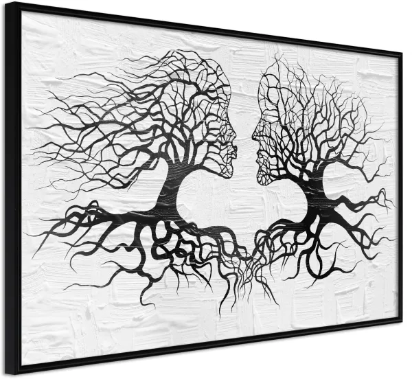 ARTGEIST Poster con cornice - Like the Old Trees Nero con passepartout 60x40