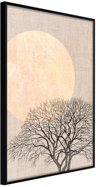 ARTGEIST Poster con cornice - Tree in the Morning Nero 30x45