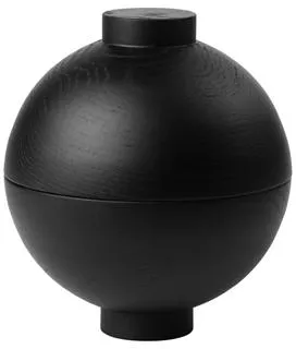 Kristina Dam Studio Wooden Sphere Ciotola Nera Quercia XL