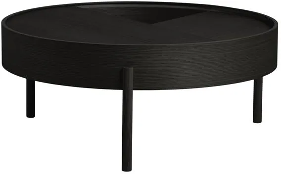 Woud Arc Tavolino da caffè Frassino Nero Ø89