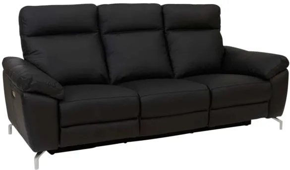 Furnhouse Selesta 3 Pers. Pelle Nera 222x96x101cm