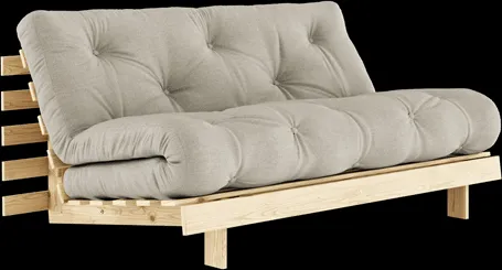Divano letto Karup Design Roots con materasso 160x200 914 Lino/Pino