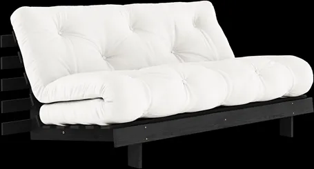 Divano letto Karup Design Roots con materasso Roots 160x200 naturale/nero laccato