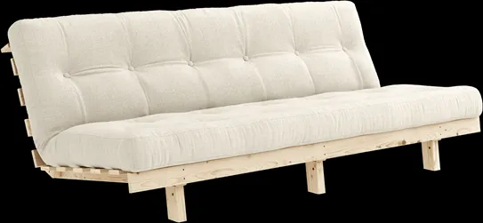 Divano letto Karup Design Lean con materasso Alpha 130x200 Lino/Raw