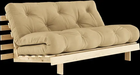 Divano letto Karup Design Roots con materasso 160x200 758 Wheat Beige/Pino