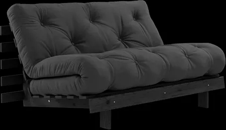 Divano letto Karup Design Roots con materasso Roots 140x200 grigio scuro/verniciato nero