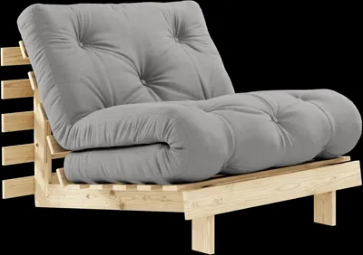 Divano letto Karup Design Roots con materasso 90x200 746 Grigio/Pino