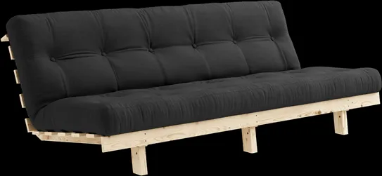 Divano letto Karup Design Lean con materasso Alpha 130x200 grigio scuro/Raw