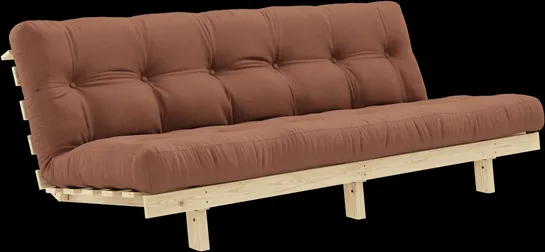 Divano letto Karup Design Lean con materasso Alpha 130x200 Clay Brown/Raw