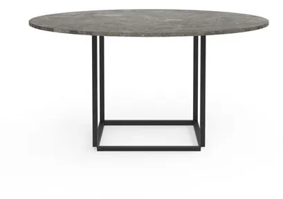 New Works Florence Tavolo da Pranzo Ø145 Gris Du Marais Marmo con Struttura Nera