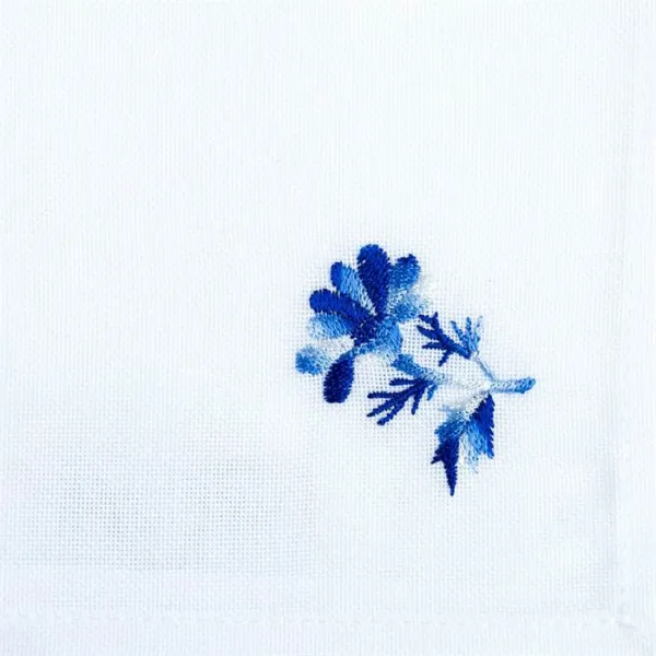 Langkilde & Søn tovagliolo di stoffa - Zinnia - Fiore blu