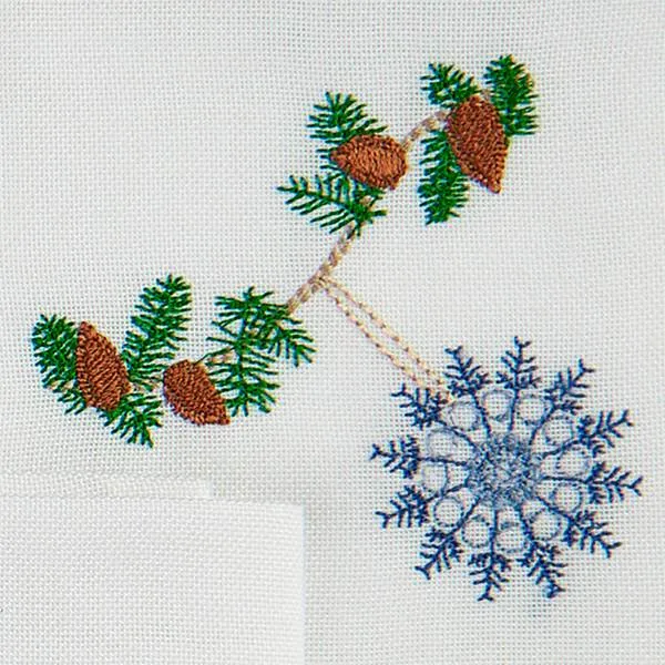 Langkilde & Søn - Tovagliolo di Natale con cristallo blu