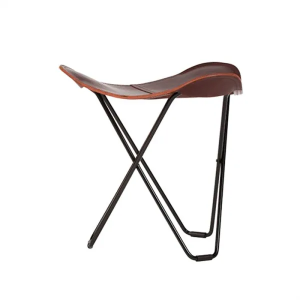 Cuero Pampa Flying Goose Sgabello - Struttura nera - Chocolate