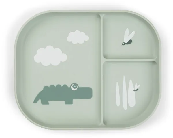 Piatto diviso Foodie Croco Verde