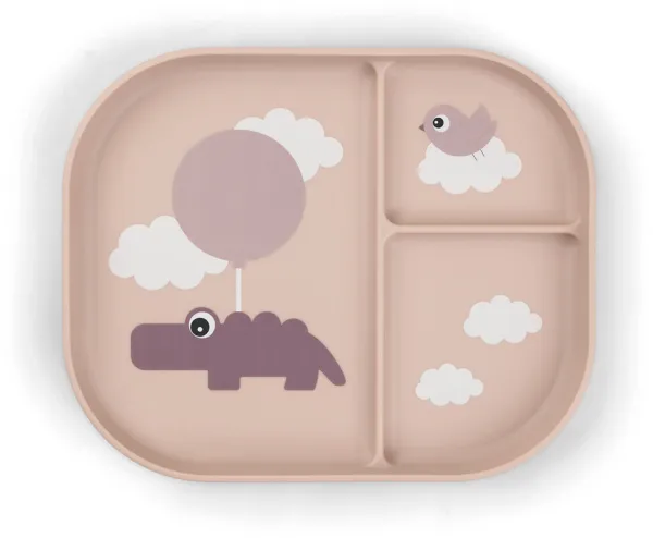 Piatto diviso Foodie Happy Clouds Rosa cipria